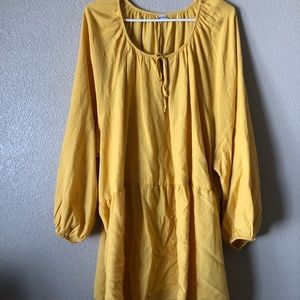 Plus size peplum hem blouse